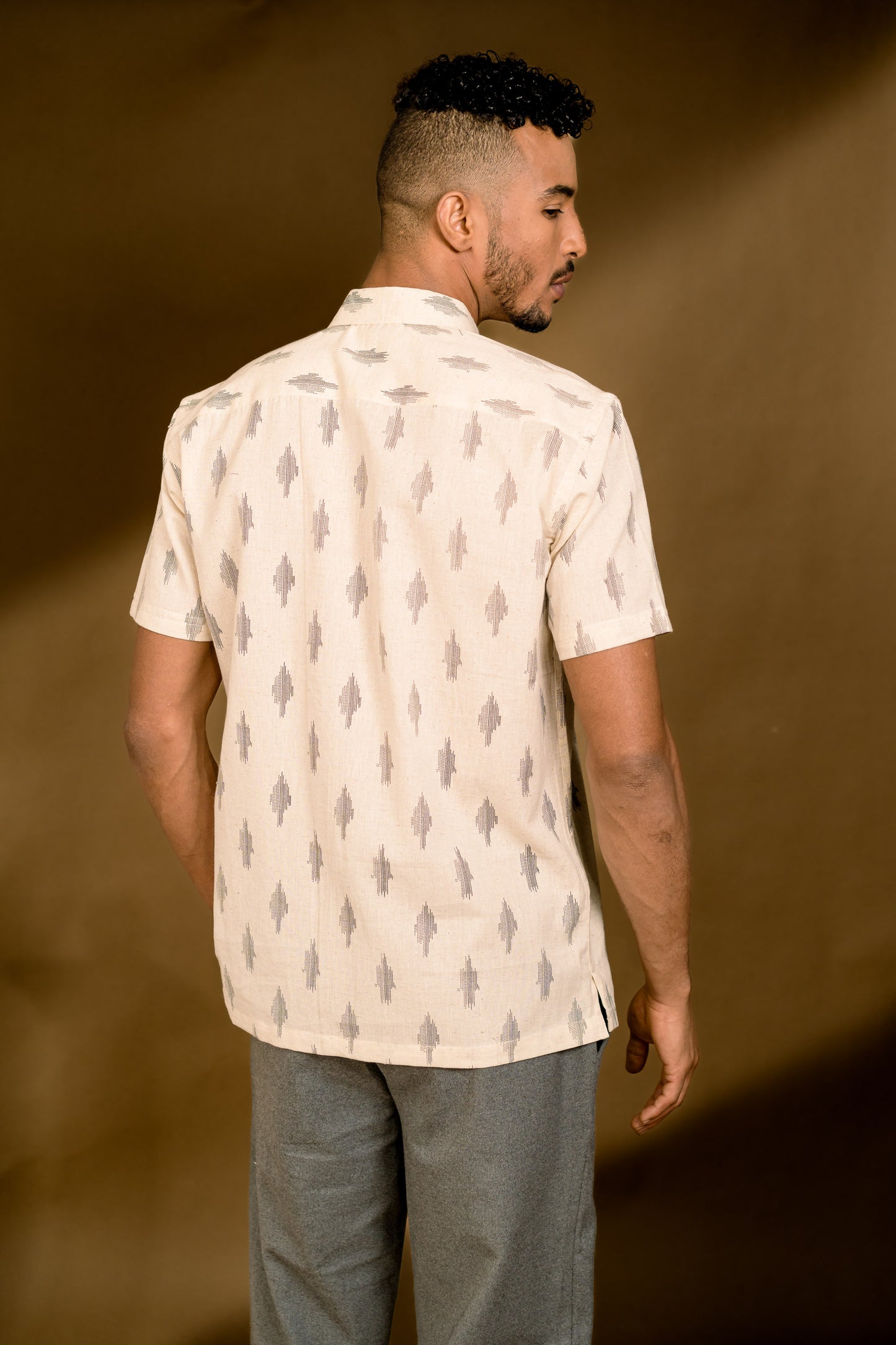 Short Sleeve - Ikat Printed Shirt