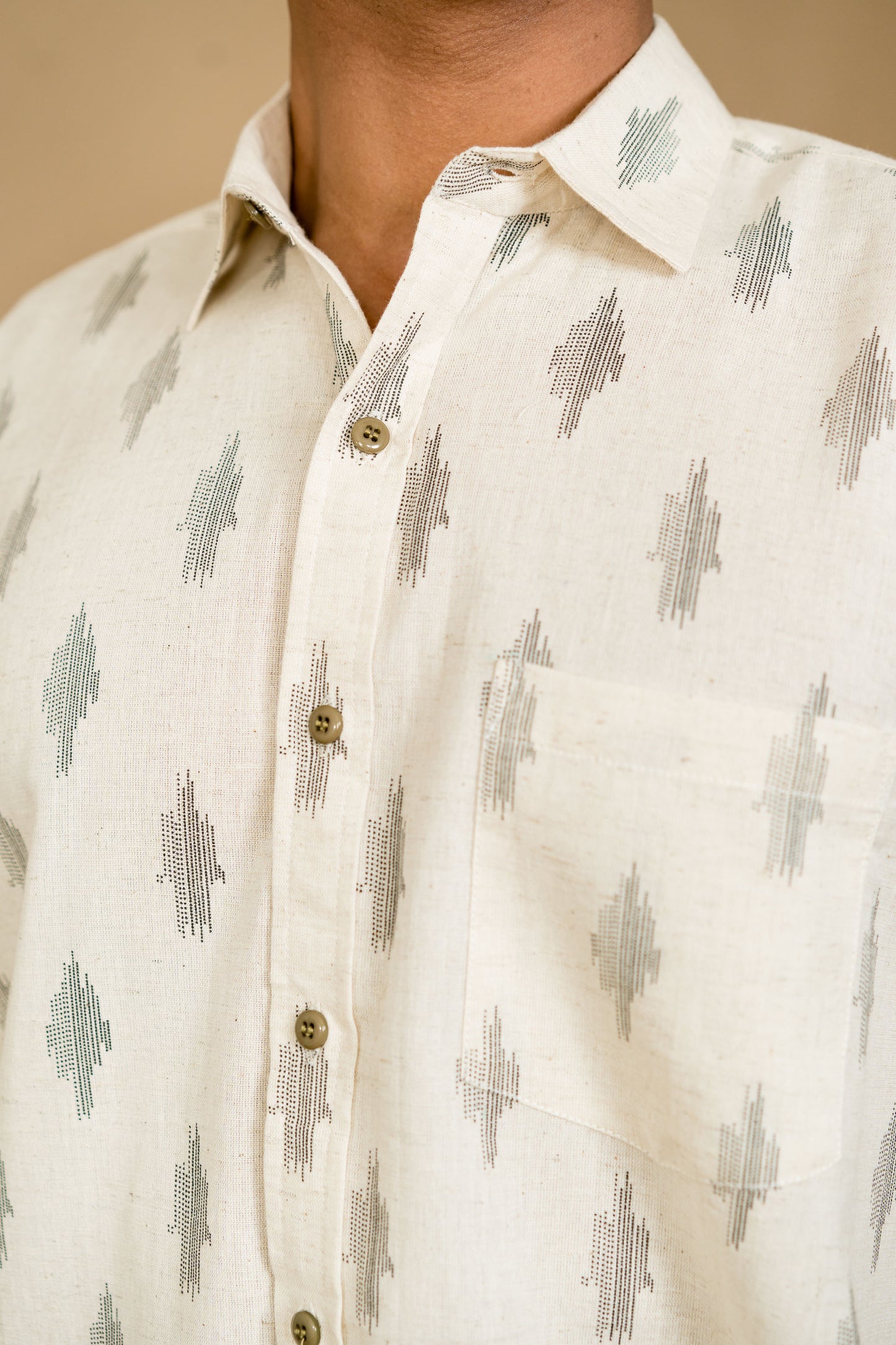 Short Sleeve - Ikat Printed Shirt