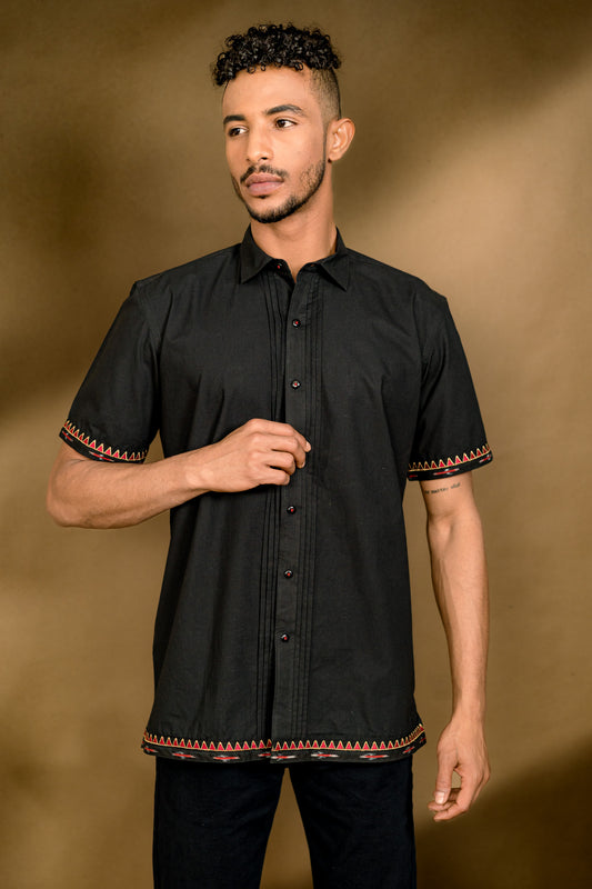 Limited Edition - Embroidered Shirt (Black)