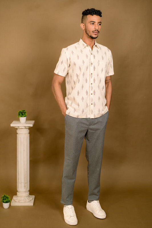 Short Sleeve - Ikat Printed Shirt