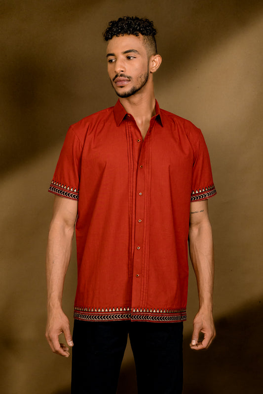 Limited Edition - Embroidered Shirt (Red)